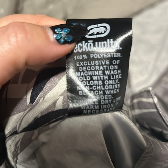 Gray Tropical Print Ecko Unlimited Cargo Shorts - 40 - Picture 6 of 6